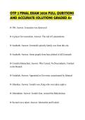 OTP 2 FINAL EXAM 2026 FULL QUESTIONS AND ACCURATE SOLUTIONS GRADED A&plus;