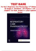 Rau's Respiratory Care Pharmacology 11th Edition Test Bank &ndash; Douglas S&period; Gardenhire &ndash; All Chapters 1-23 &vert; Verified Answers & Rationale &vert; Instant Digital Download