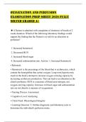 OXYGENATION AND PERFUSION EXAMINATION PREP SHEET 2026 FULLY SOLVED GRADED A&plus;