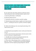 OXYGENATION AND PERFUSION PRACTICE REVIEW 2026 COMPLETE VERIFIED SOLUTIONS
