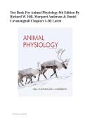 Test Bank For Animal Physiology 5th Edition by Richard W&period; Hill&comma; Margaret Anderson & Daniel Cavanaugh&vert; 9780197552438&vert; All Chapters 1-30&vert; LATEST