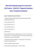 WGU D236 Pathophysiology Pre-Assessment &lpar;PA&rpar; Practice - 2026&sol;2027 &vert; Diagnostic Readiness Exam &vert; Competency Evaluation