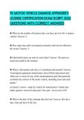 PA MOTOR VEHICLE DAMAGE APPRAISER'S LICENSE CERTIFICATION EXAM SCRIPT 2026 QUESTIONS WITH CORRECT ANSWERS