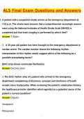ALS Final Exam Newest 2026 Questions and Answers &lpar;Latest 2026 &sol; 2027 Update&rpar; &lpar;Verified Answers&rpar; 100&percnt; Correct &vert; Grade A&plus;
