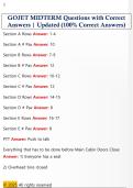 GOJET MIDTERM Questions with Correct  Answers &vert; Updated &lpar;100&percnt; Correct Answers&rpar;