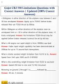 Gojet CRJ 550 Limitations Questions with  Correct Answers &vert; Updated &lpar;100&percnt; Correct  Answers&rpar; 