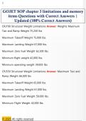 GOJET SOP chapter 3 limitations and memory  items Questions with Correct Answers &vert;  Updated &lpar;100&percnt; Correct Answers&rpar; 