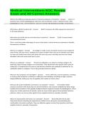 Medical Interventions EOC Review Exam and All Correct Answers&period;
