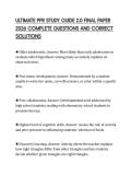 ULTIMATE PPR STUDY GUIDE 2&period;0 FINAL PAPER 2026 COMPLETE QUESTIONS AND CORRECT SOLUTIONS