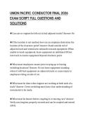UNION PACIFIC CONDUCTOR FINAL 2026 EXAM SCRIPT FULL QUESTIONS AND SOLUTIONS