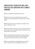 UNION PACIFIC CONDUCTOR FINAL 2026 PRACTICE TEST QUESTIONS WITH CORRECT ANSWERS