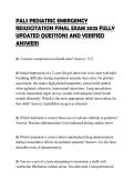 PALS PEDIATRIC EMERGENCY RESUSCITATION FINAL EXAM 2025 FULLY UPDATED QUESTIONS AND VERIFIED ANSWERS