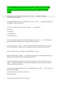 3&period;2 Medical Interventions &lpar;PLTW&rpar; Final Exam and Actual Answers 2025-2026 Set&period;