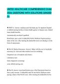 UNITED HEALTHCARE COMPREHENSIVE EXAM 2026 QUESTIONS WITH SOLUTIONS GRADED A&plus;
