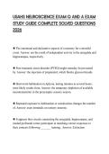 USAHS NEUROSCIENCE EXAM Q AND A EXAM STUDY GUIDE COMPLETE SOLVED QUESTIONS 2026