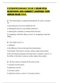 PATHOPHYSIOLOGY EXAM 3 EXAM FULL QUESTIONS AND CORRECT ANSWERS VIEW AHEAD EXAM 2026&period;