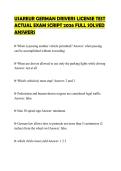 USAREUR GERMAN DRIVERS LICENSE TEST ACTUAL EXAM SCRIPT 2026 FULL SOLVED ANSWERS