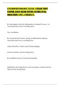PATHOPHYSIOLOGY EXAM 3 EXAM TEST PAPER 2026 EXAM STUDY GUIDE FULL SOLUTION 100&percnt; CORRECT&period;