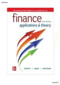 Test Bank with Complete Answer Guide &ndash; Finance&colon; Applications and Theory &lpar;6th Edition&rpar; By Cornett &vert; All Chapters Covered &vert; Rated A&plus; &vert; Latest Edition