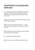 PATHOPHYSIOLOGY OA EXAM 2026 FINAL REVIEW EXAM