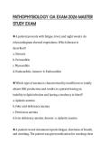 PATHOPHYSIOLOGY OA EXAM 2026 MASTER STUDY EXAM