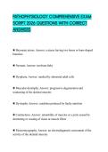 PATHOPHYSIOLOGY COMPREHENSIVE EXAM SCRIPT 2026 QUESTIONS WITH CORRECT ANSWERS
