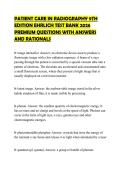 PATIENT CARE IN RADIOGRAPHY 9TH EDITION EHRLICH TEST BANK 2026 PREMIUM QUESTIONS WITH ANSWERS AND RATIONALS