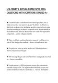 UTA FAMILY 2 ACTUAL EXAM PAPER 2026 QUESTIONS WITH SOLUTIONS GRADED A&plus;