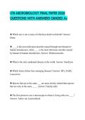 TA MICROBIOLOGY FINAL PAPER 2026 QUESTIONS WITH ANSWERS GRADED A&plus;