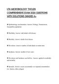 UTA MICROBIOLOGY THOLEN COMPREHENSIVE EXAM 2026 QUESTIONS WITH SOLUTIONS GRADED A&plus;