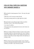 UTAH LEO FINAL PAPER 2026 QUESTIONS WITH ANSWERS GRADED A&plus;