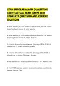 UTAH BURGLAR ALARM QUALIFYING AGENT ACTUAL EXAM SCRIPT 2026 COMPLETE QUESTIONS AND VERIFIED SOLUTIONS