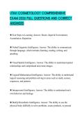 UTAH COSMETOLOGY COMPREHENSIVE EXAM 2026 FULL QUESTIONS AND CORRECT ANSWERS