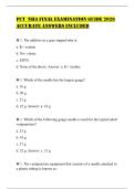 PCT NHA FINAL EXAMINATION GUIDE 2026 ACCURATE ANSWERS INCLUDED