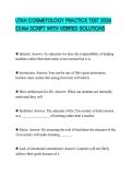 UTAH COSMETOLOGY PRACTICE TEST 2026 EXAM SCRIPT WITH VERIFIED SOLUTIONS