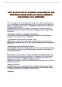 HESI DELEGATION OF NURSING MANAGEMENT AND RATIONALE EXAM STUDY SET WITH COMPLETE SOLUTIONS 100&percnt; VERIFIED&excl;&excl;