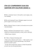 UTAH LEO COMPREHENSIVE EXAM 2026 QUESTIONS WITH SOLUTIONS GRADED A&plus;