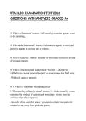 UTAH LEO EXAMINATION TEST 2026 QUESTIONS WITH ANSWERS GRADED A&plus;