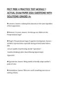 PECT PREK 4 PRACTICE TEST MODULE 1 ACTUAL EXAM PAPER 2026 QUESTIONS WITH SOLUTIONS GRADED A&plus;