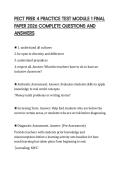 PECT PREK 4 PRACTICE TEST MODULE 1 FINAL PAPER 2026 COMPLETE QUESTIONS AND ANSWERS