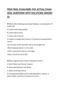 PEDS FINAL EXAM NURS 4115 ACTUAL EXAM 2026 QUESTIONS WITH SOLUTIONS GRADED A&plus;
