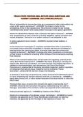 TEXAS STATE PORTION REAL ESTATE EXAM QUESTIONS AND CORRECT ANSWERS 100&percnt; VERIFIED 2026-27&excl;&excl;