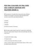 PEDS FINAL EXAM NURS 4115 FINAL PAPER 2026 COMPLETE QUESTIONS WITH SOLUTIONS GRADED A&plus;