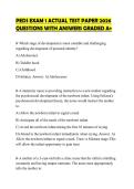 PEDS EXAM 1 ACTUAL TEST PAPER 2026 QUESTIONS WITH ANSWERS GRADED A&plus;