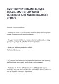 SMQT Surveyors & Survey Teams Study Guide Q&A &lpar;2026&sol;2027&rpar; &vert; Verified Questions and Correct Answers PDF &vert; Latest Updated SMQT Certification Exam Review