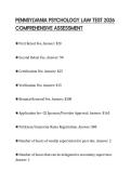 PENNSYLVANIA PSYCHOLOGY LAW TEST 2026 COMPREHENSIVE ASSESSMENT
