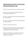 PENNSYLVANIA PSYCHOLOGY LAW TEST 2026 PRACTICE QUESTION SET ONE