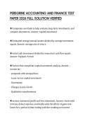PEREGRINE ACCOUNTING AND FINANCE TEST PAPER 2026 FULL SOLUTION VERIFIED
