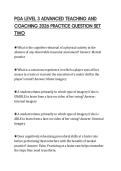 PGA LEVEL 3 ADVANCED TEACHING AND COACHING 2026 PRACTICE QUESTION SET TWO