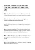 PGA LEVEL 3 ADVANCED TEACHING AND COACHING 2026 PRACTICE QUESTION SET ONE